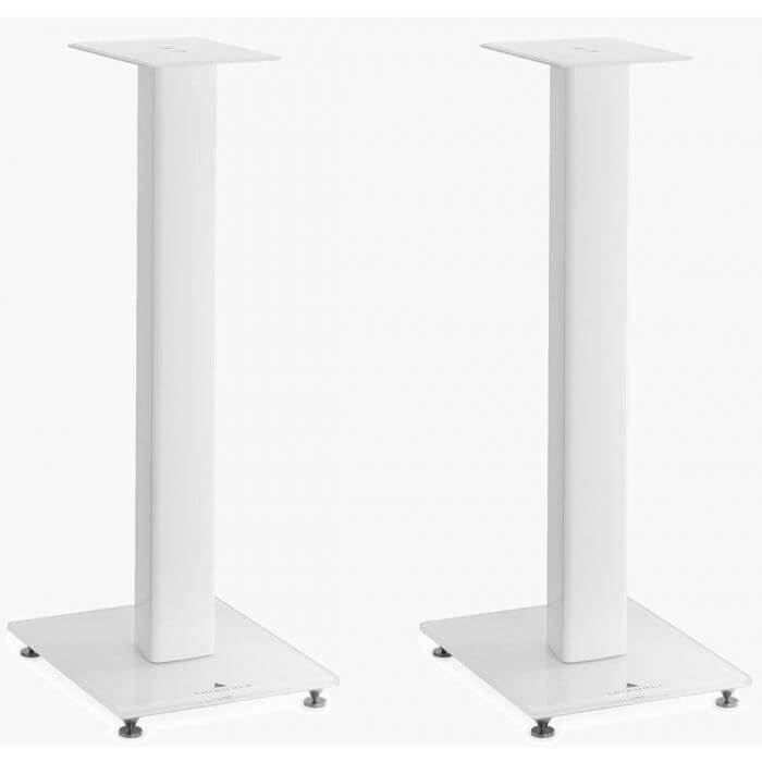 Soporte de suelo de pantalla de altavoz de sonido envolvente, base redonda  ajustable, color blanco, SF10L